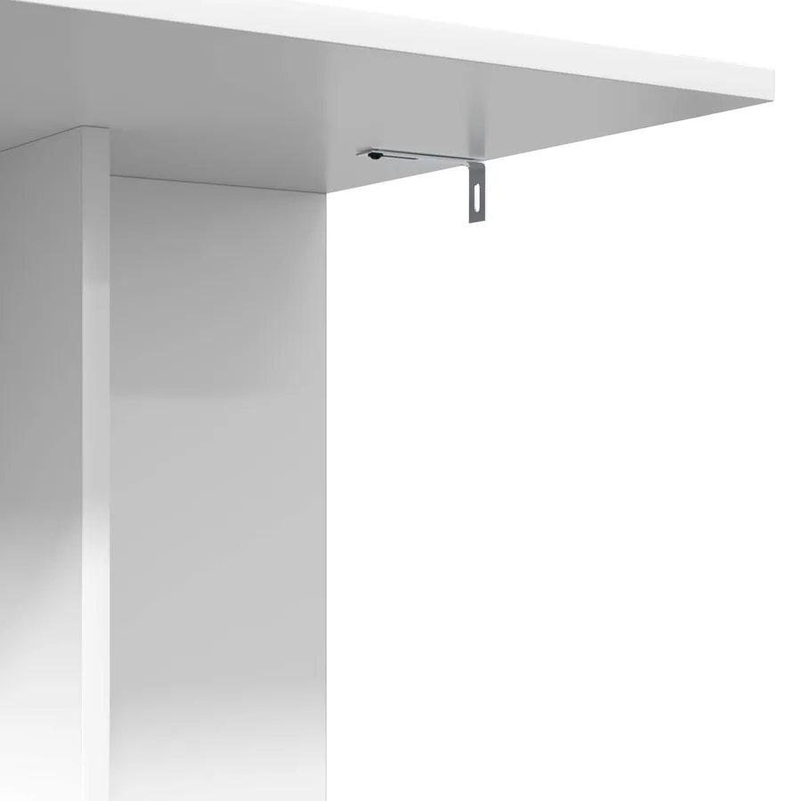 Table d'appoint Blanc 45 x 40 x 62,5 cm Bois d'ingénierie - 9