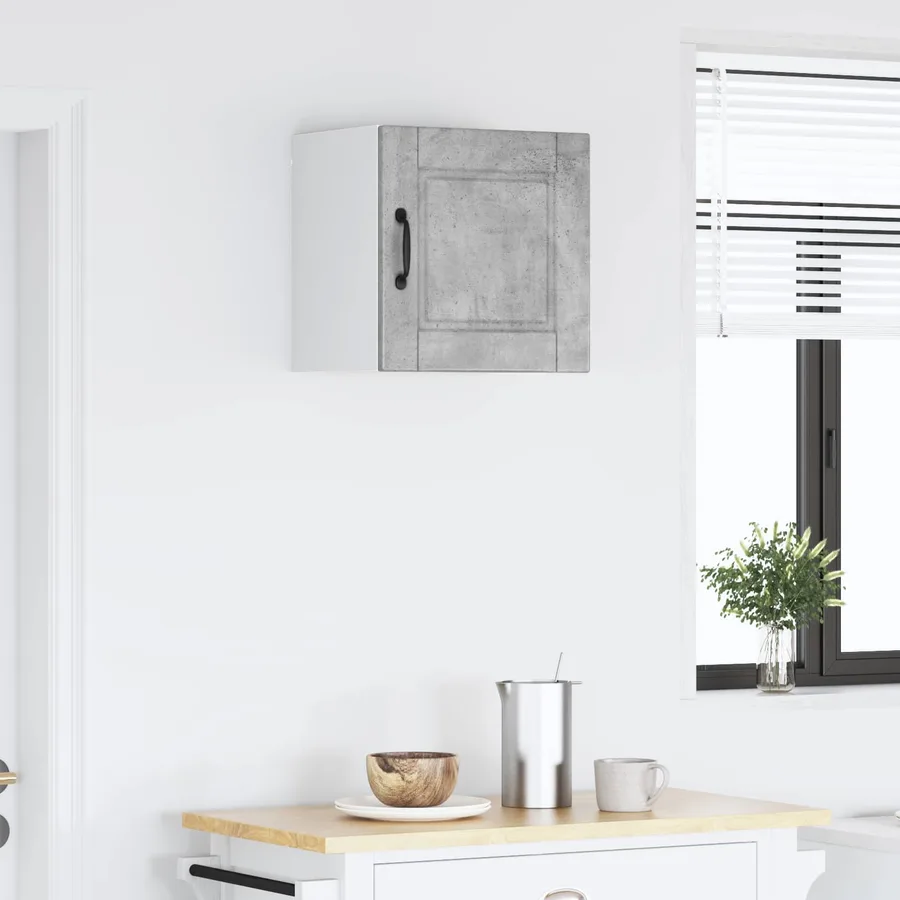 Meuble mural PORTO Gris béton 40 x 31 x 40 cm Bois d'ingénierie - 4