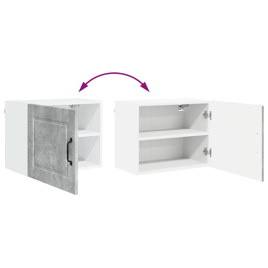 Meuble mural PORTO 2 pcs Gris béton 50 x 31 x 40 cm - 11