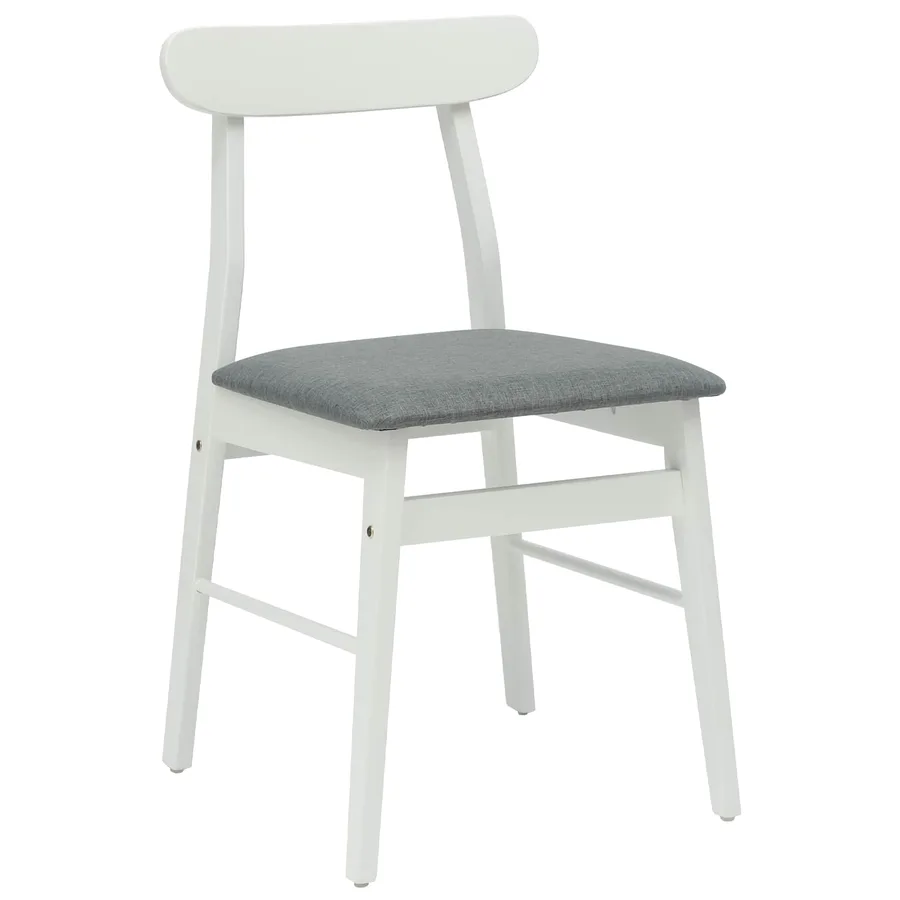 Chaise de salle à manger 2 pcs Blanc et Gris - 4