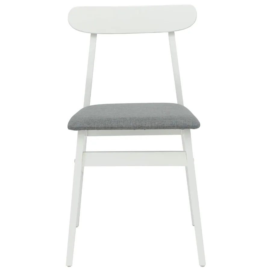 Chaise de salle à manger 2 pcs Blanc et Gris - 5