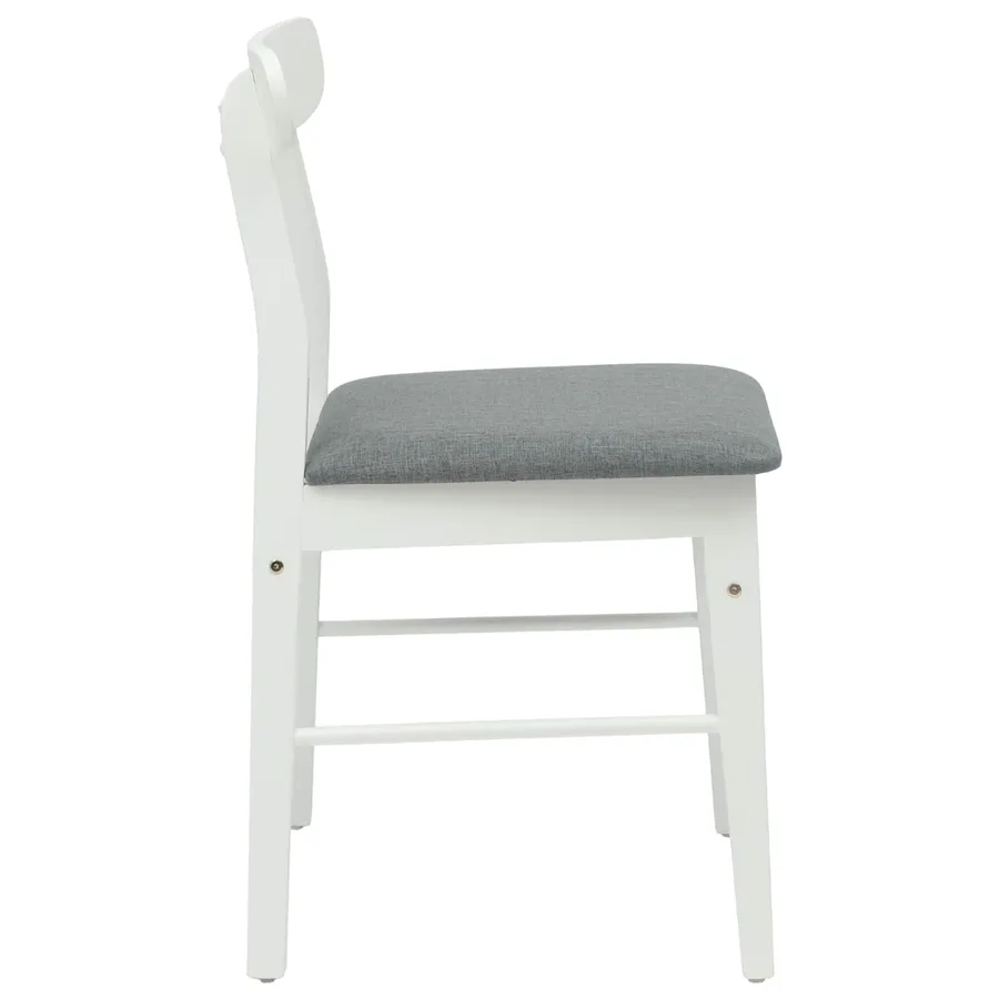 Chaise de salle à manger 2 pcs Blanc et Gris - 6