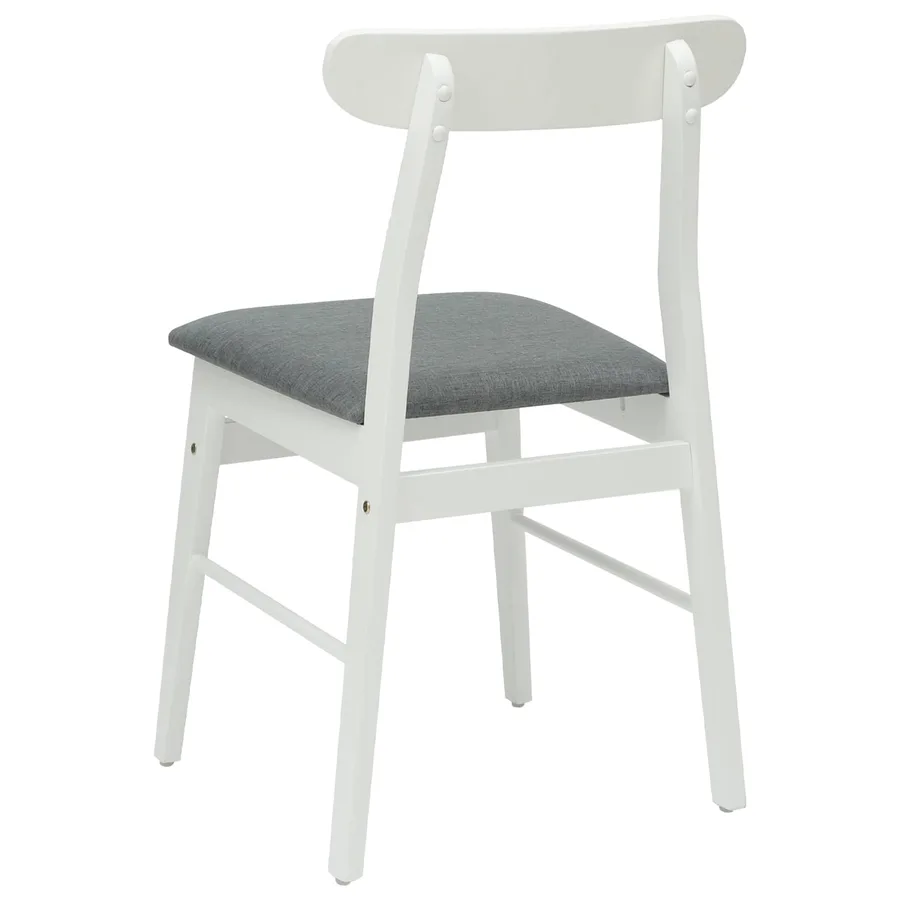 Chaise de salle à manger 2 pcs Blanc et Gris - 7