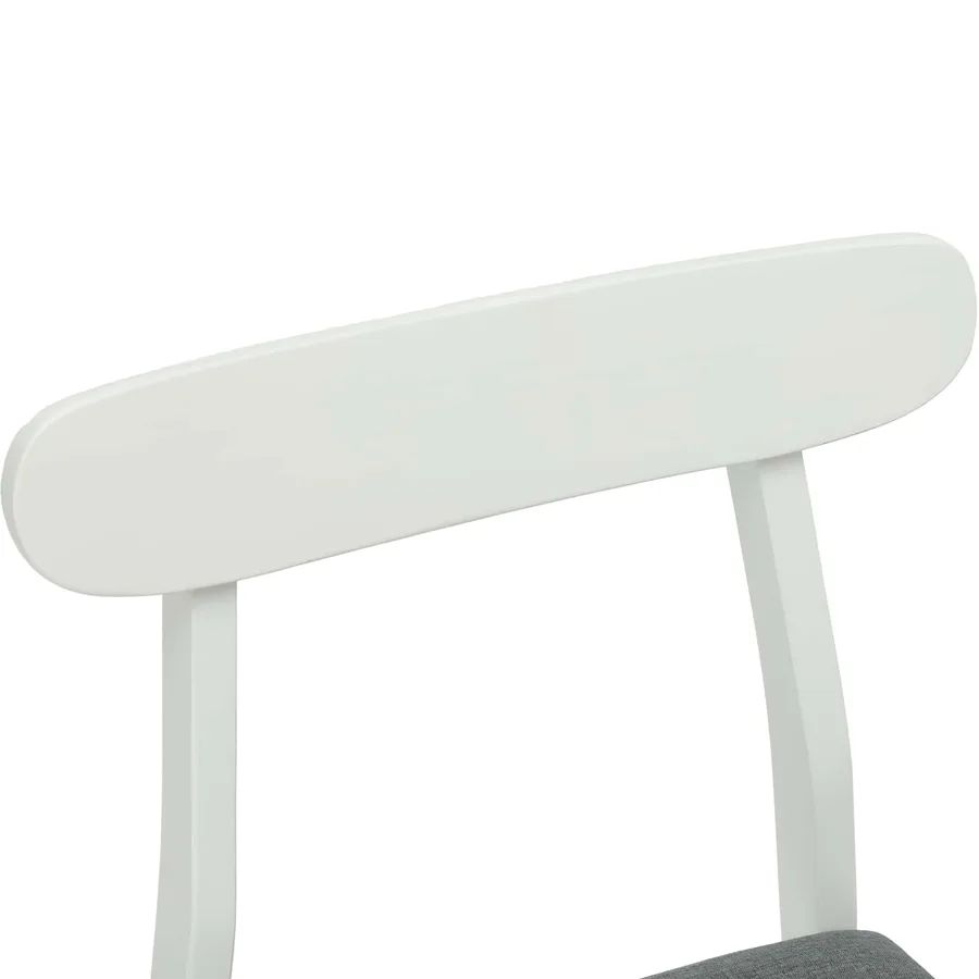 Chaise de salle à manger 2 pcs Blanc et Gris - 9