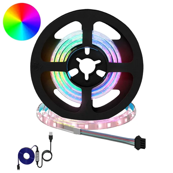 Bande LED 2 pcs Noir et Transparent 550 mm Cuivre et plastique