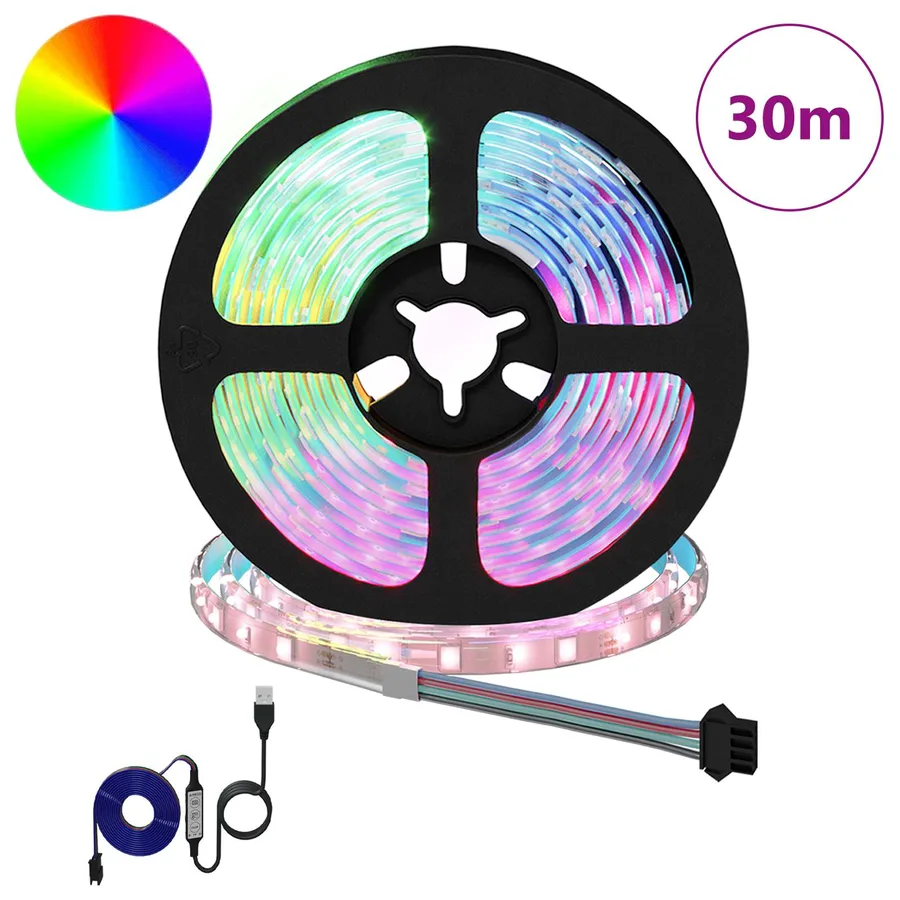 Bande LED 12 pcs Noir et Transparent 2500 mm - 2