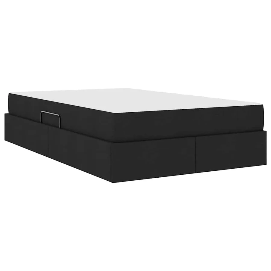 Lit avec rangement et matelas Noir 120 x 200 cm Polyester - 5