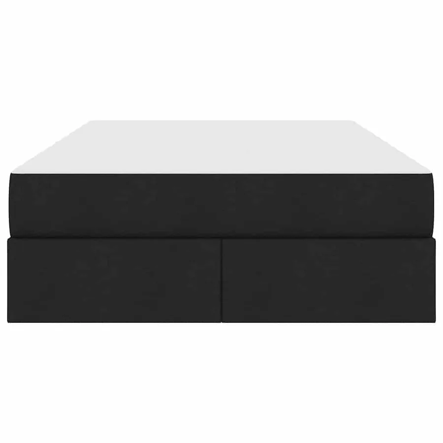 Lit avec rangement et matelas Noir 120 x 200 cm Polyester - 7