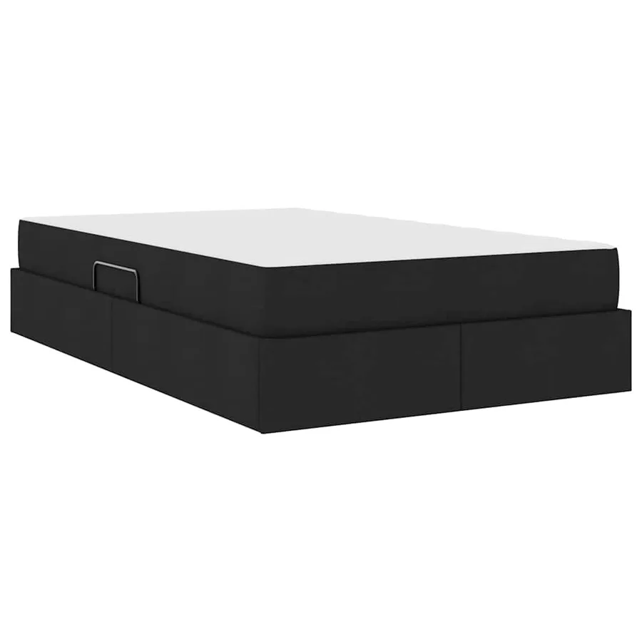 Lit avec rangement et matelas Noir 120 x 200 cm Polyester - 8
