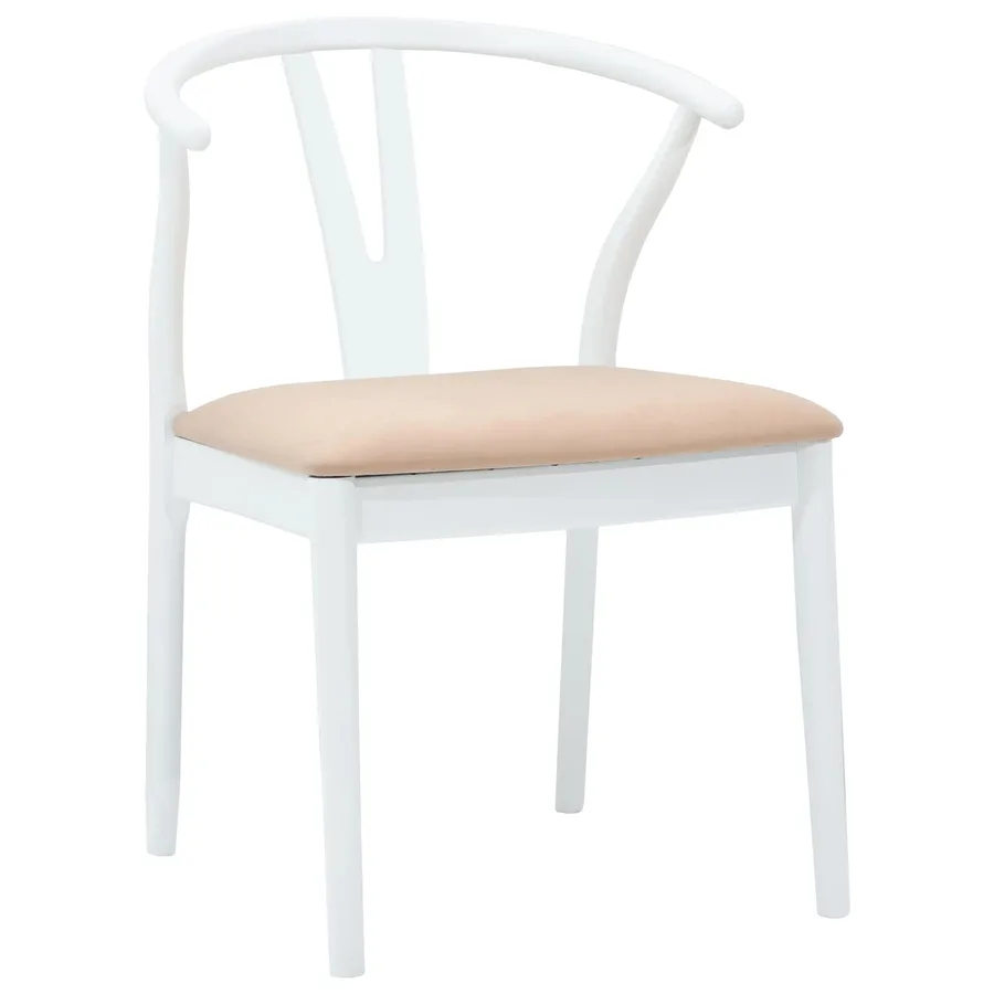 Chaise de salle à manger 2 pcs Blanc et marron - 4