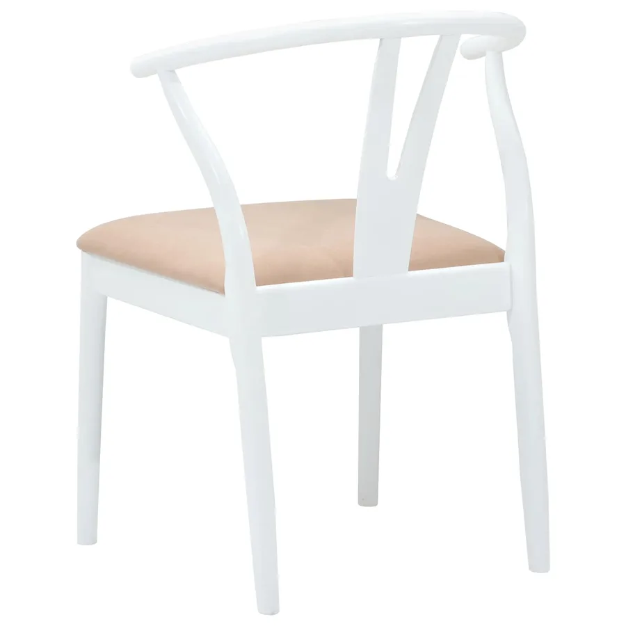 Chaise de salle à manger 2 pcs Blanc et marron - 7
