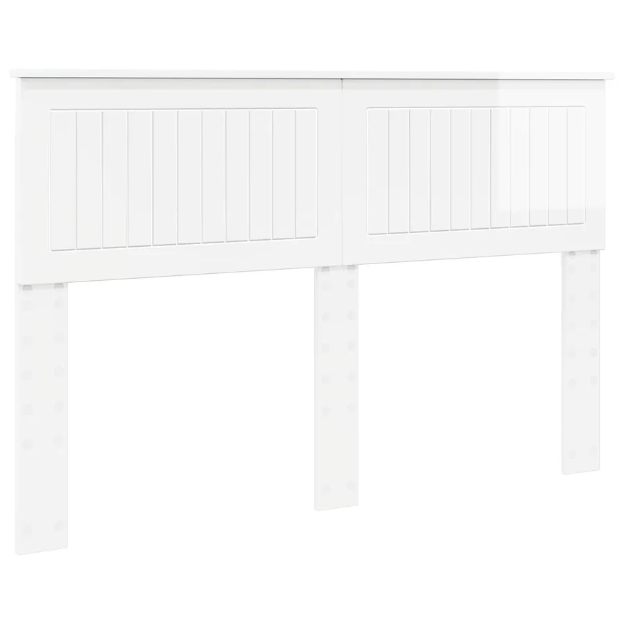 Tête de lit Blanc Brillant Bois d'ingénierie - 2