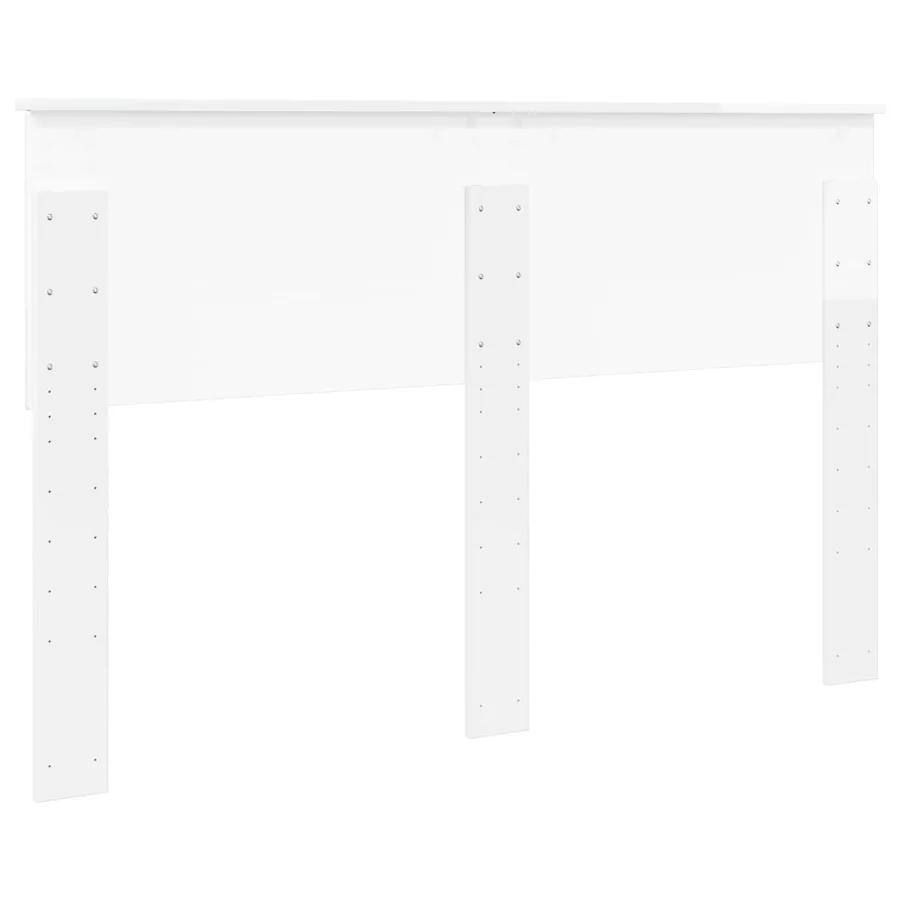 Tête de lit Blanc Brillant Bois d'ingénierie - 6