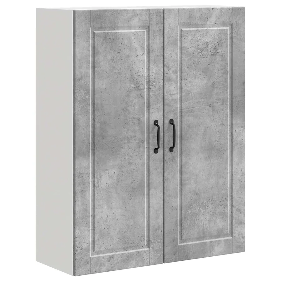 Meuble mural PORTO Gris béton 80 x 31 x 100 cm - 2