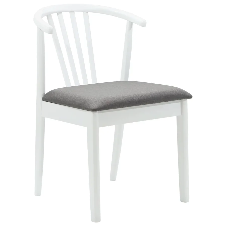 Chaise de salle à manger 2 pcs Blanc et Gris - 4
