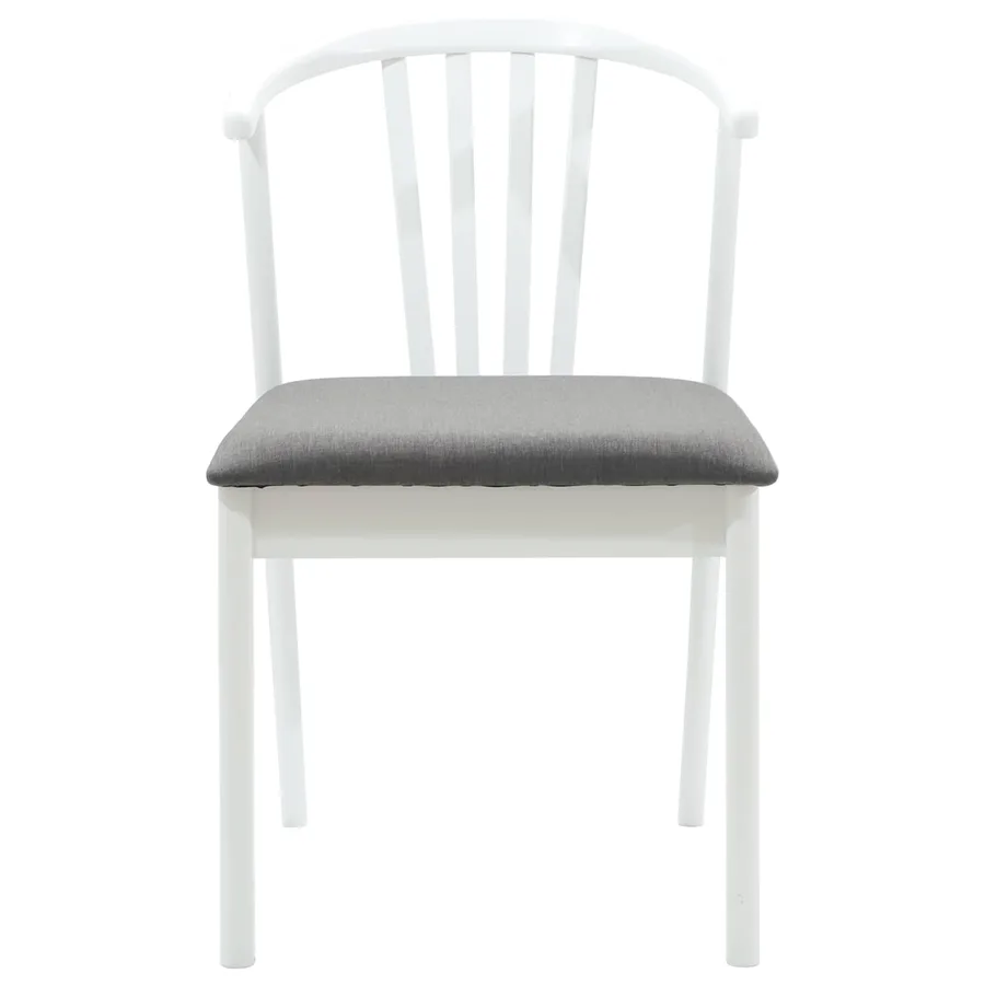 Chaise de salle à manger 2 pcs Blanc et Gris - 5