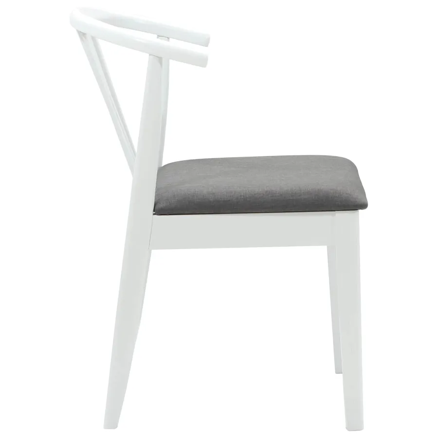 Chaise de salle à manger 2 pcs Blanc et Gris - 6