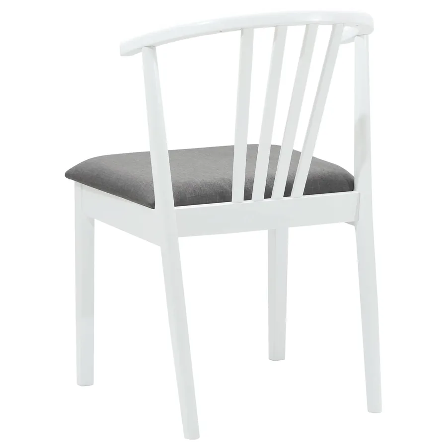 Chaise de salle à manger 2 pcs Blanc et Gris - 7