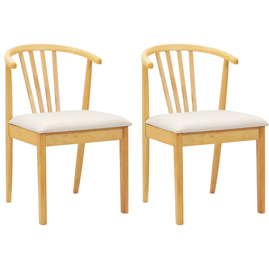 Chaise de salle à manger 2 pcs Naturel et clair - 2