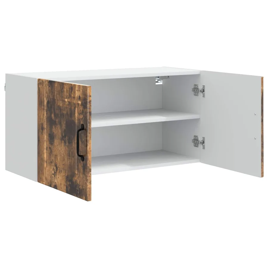Meuble mural PORTO Chêne fumé 80 x 31 x 40 cm Bois d'ingénierie - 5