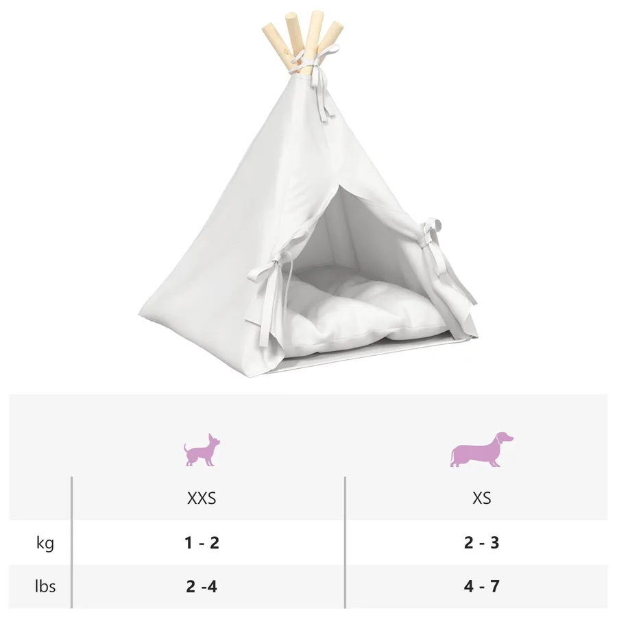 Teepee pour animaux de compagnie avec coussin 40 x 40 x 50 cm - 11