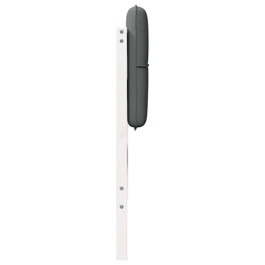 Tête de lit capitonnée Blanc et gris clair 160 cm Pin massif - 5