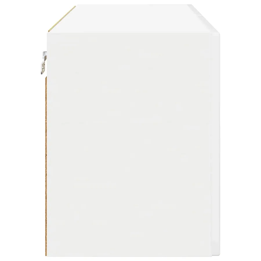 Cabinet en verre mural PORTO Blanc brillant 80 x 31 x 40 cm - 7