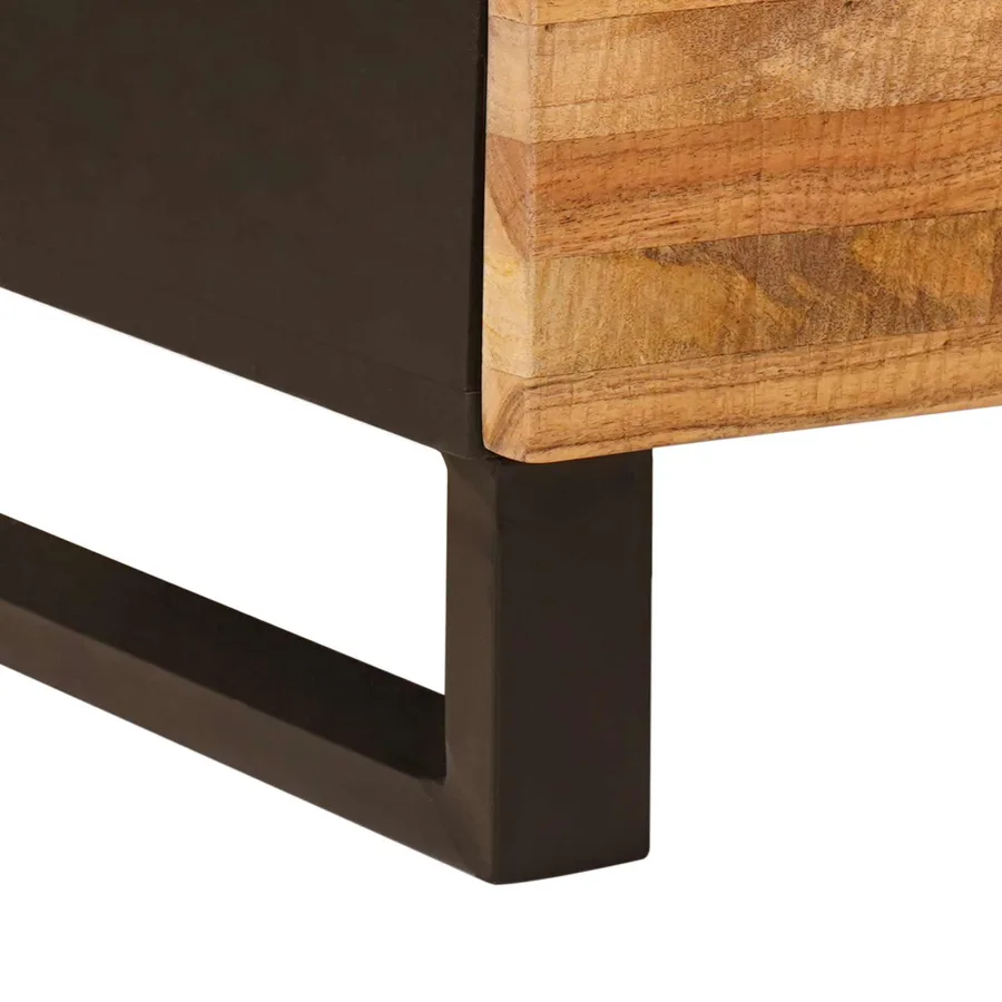 Buffet 3 pcs Marron 60 x 33 x 75 cm Bois de mangue massif - 11