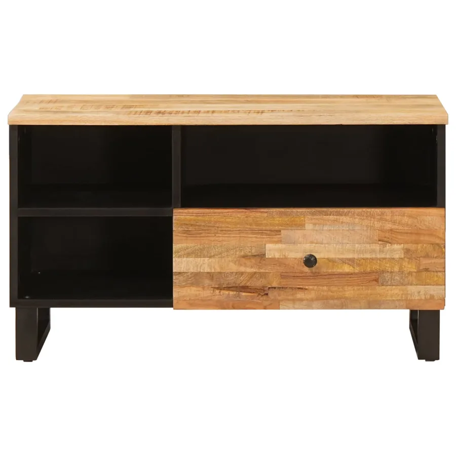 Meuble TV Marron 80 x 33 x 46 cm Bois de mangue massif - 3