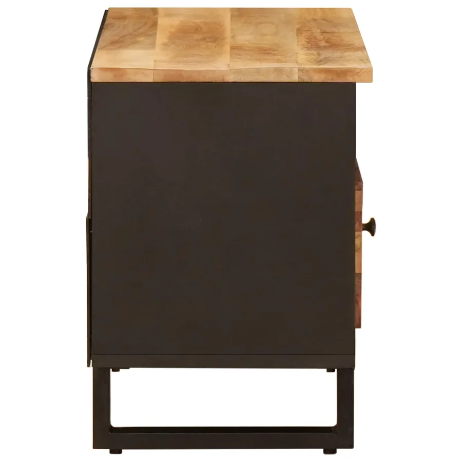 Meuble TV Marron 80 x 33 x 46 cm Bois de mangue massif - 4