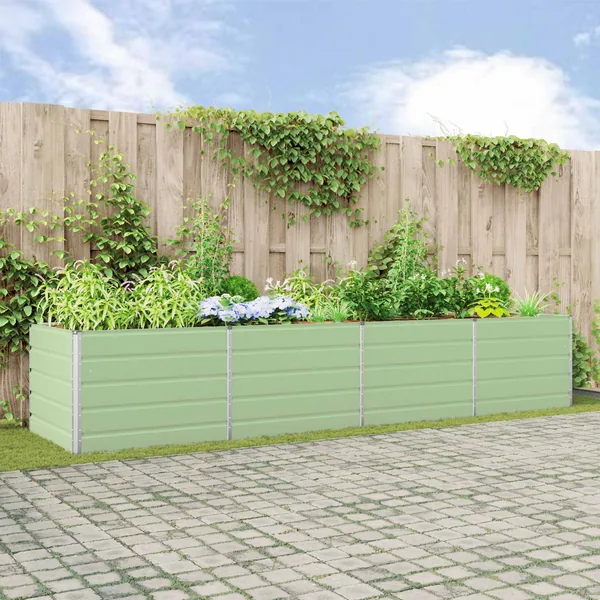 Jardinière Vert pastel 385 x 100 x 75 cm Acier galvanisé