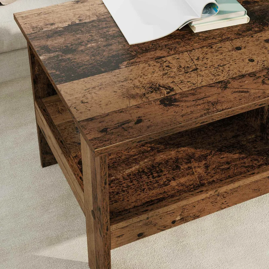Table basse Bois ancien 90 x 50 x 45 cm Bois d'ingénierie - 4