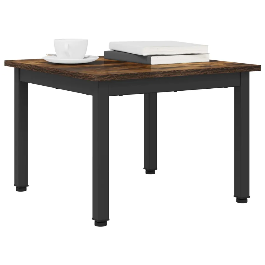 Table basse Chêne Fumé 50 x 50 x 36 cm Bois d'ingénierie - 3