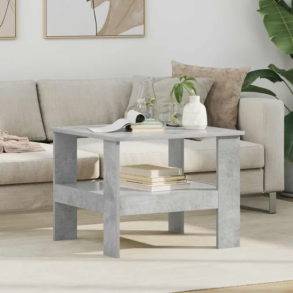 Table basse Gris béton 57 x 55 x 45 cm Bois d'ingénierie
