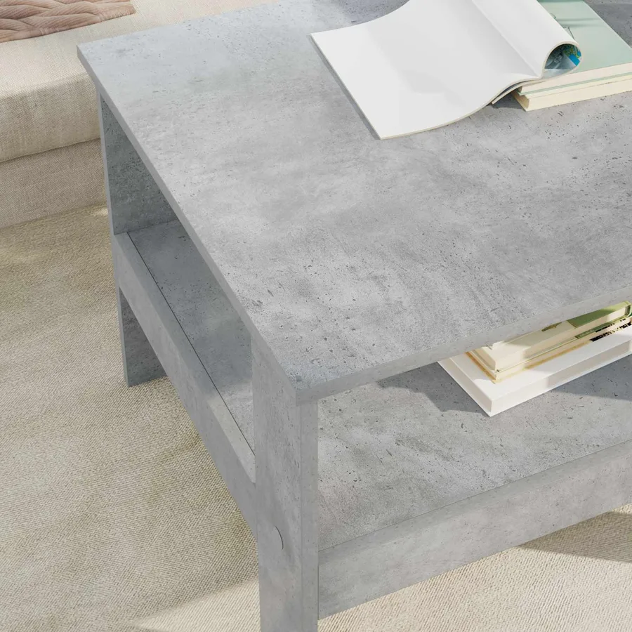 Table basse Gris béton 57 x 55 x 45 cm Bois d'ingénierie - 4