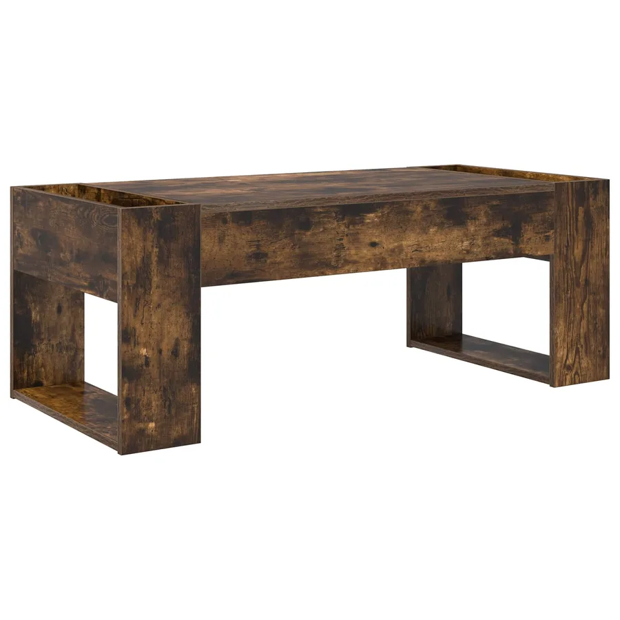 Table basse Chêne fumé 110 x 50 x 41 cm Bois d'ingénierie - 2