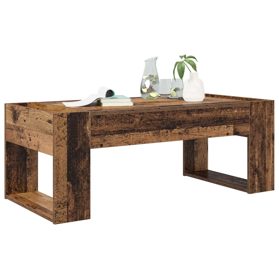 Table basse Bois ancien 110 x 50 x 41 cm Bois d'ingénierie - 3
