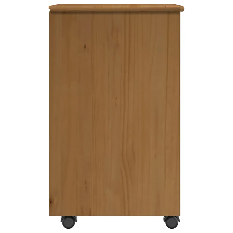 Cabinet roulant avec roue Marron miel 34 x 39 x 65,5 cm - 4
