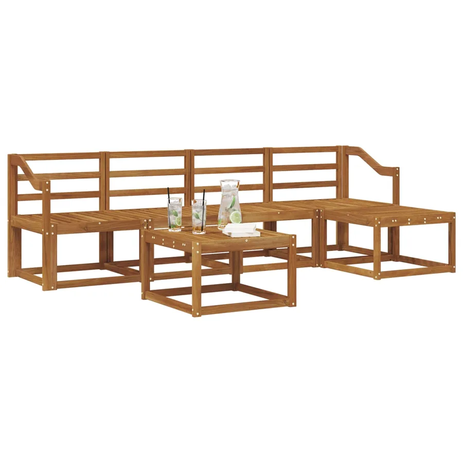 Ensemble de canapés d'extérieur 6 pcs Naturel - 3