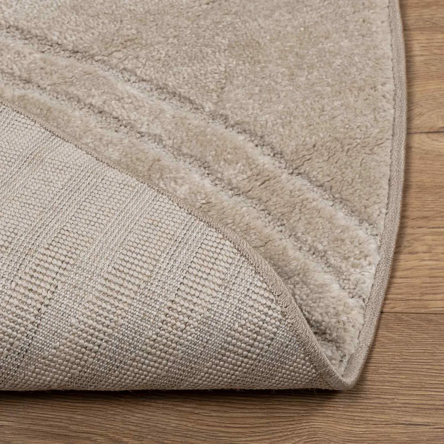 Tapis de surface Rond GALATI Beige Ø 200 CM Polyester - 4