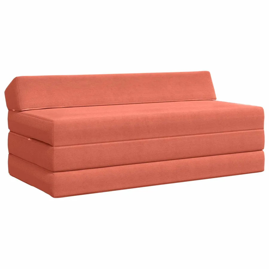 Canapé-lit pliable Rouge orange 120 x 60 x 49 cm Tissu