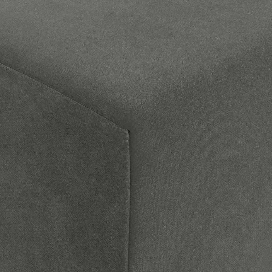 Canapé-lit pliable Gris foncé 200 x 70 x 10 cm Velours - 6