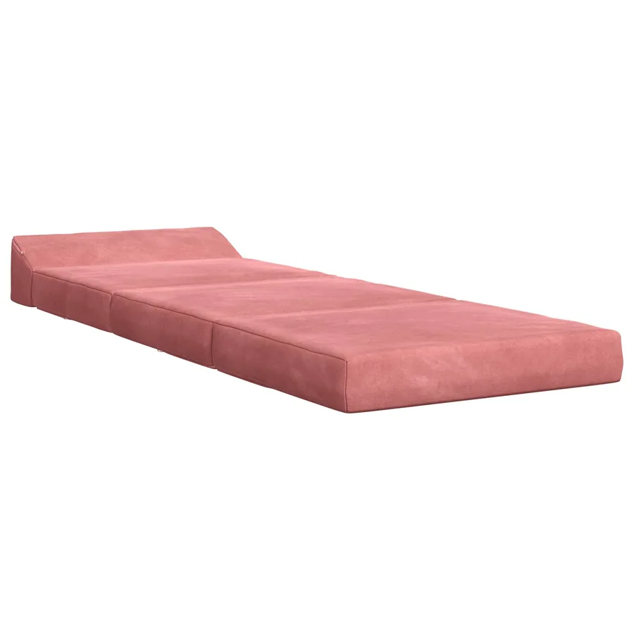 Canapé-lit pliable Rose 200 x 70 x 10 cm Velours - 2