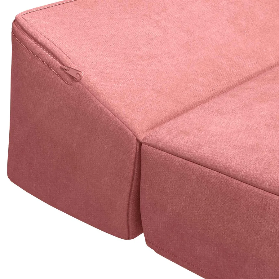 Canapé-lit pliable Rose 200 x 70 x 10 cm Velours - 5