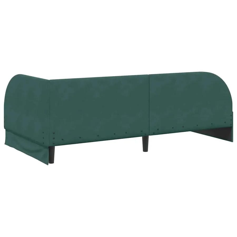 Cadre de lit d'angle avec matelas 2 pcs Vert Velours - 9