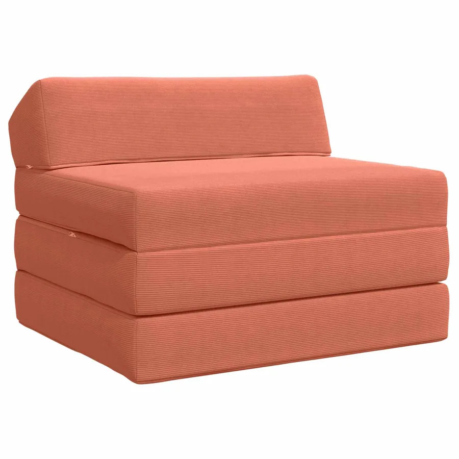 Canapé-lit pliable Rouge orange 200 x 70 x 10 cm
