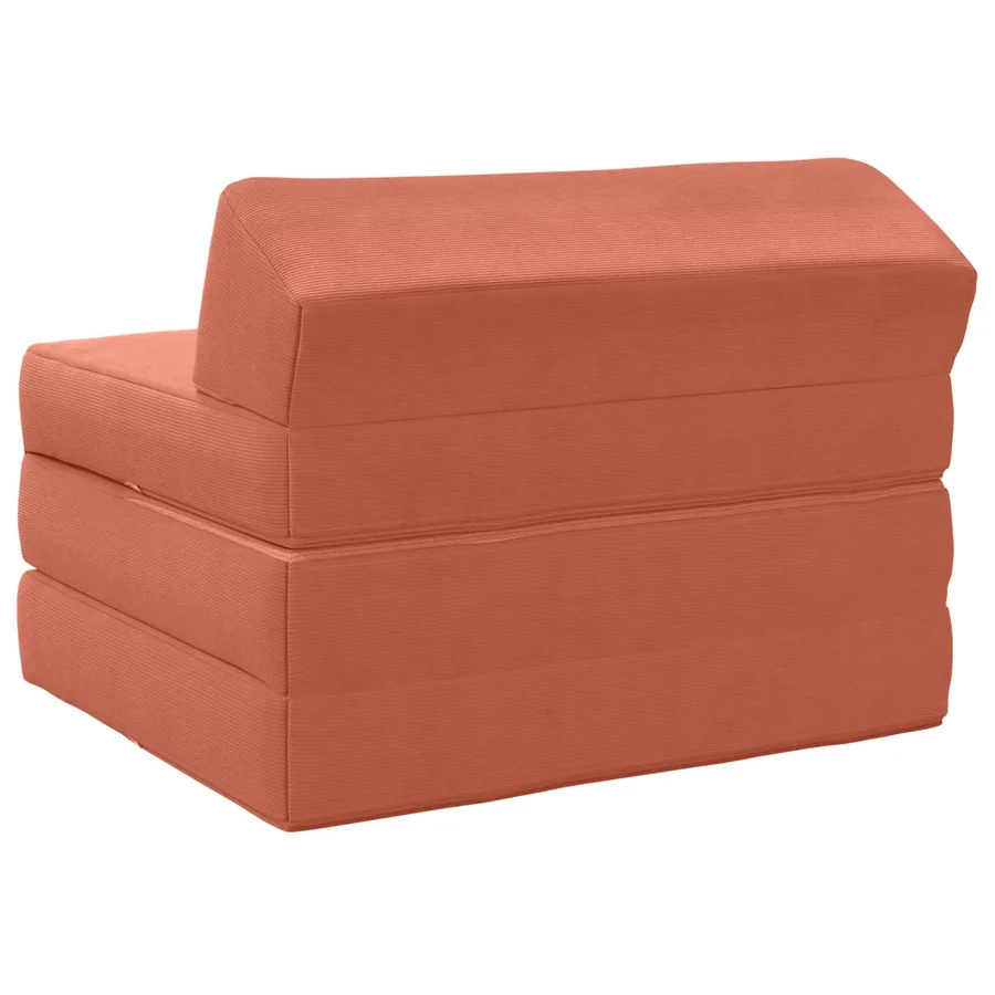 Canapé-lit pliable Rouge orange 200 x 70 x 10 cm - 4