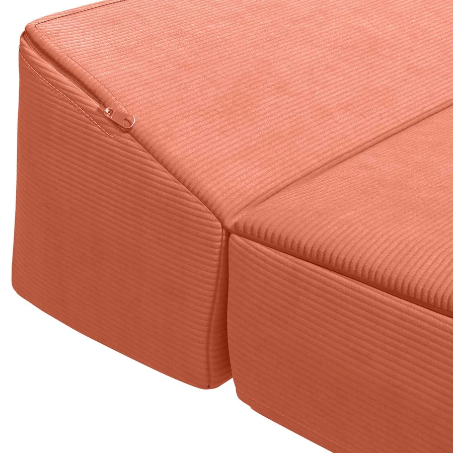 Canapé-lit pliable Rouge orange 200 x 70 x 10 cm - 5