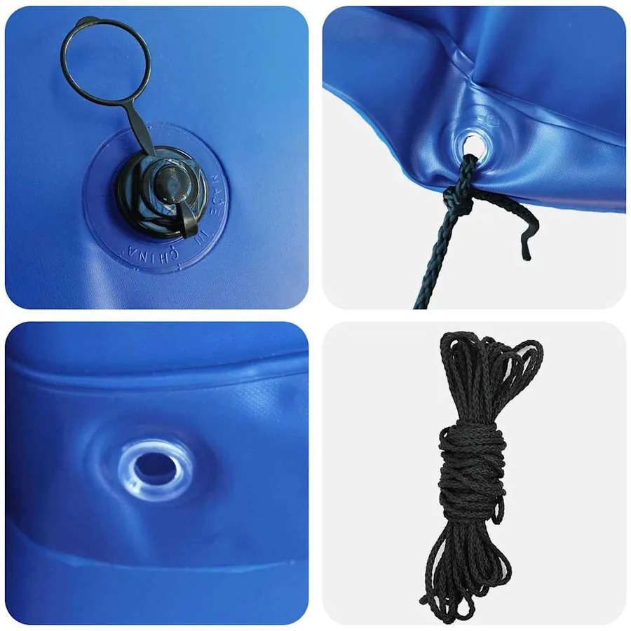 Coussin de piscine d'hiver Bleu Ø 220 x 140 cm PVC - 7