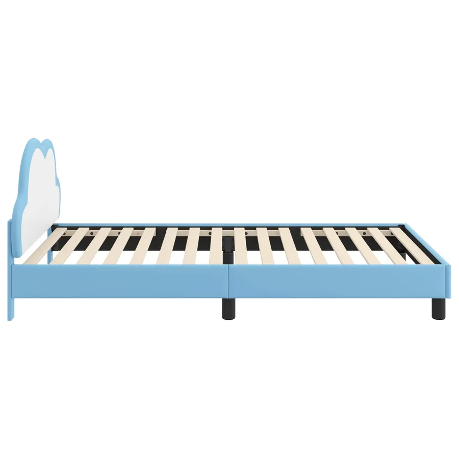 Cadre de lit pour enfants avec tête de lit Bleu 80 x 200 cm PU - 6